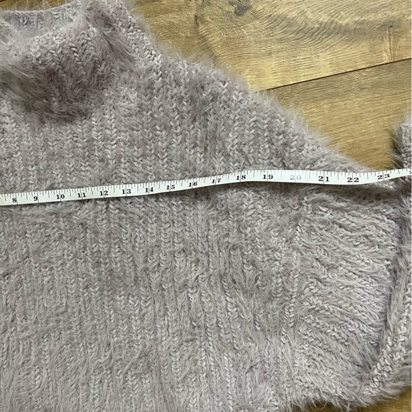 Express Fuzzy Chenille lilac Mock Neck Sweater - Picture 9 of 11